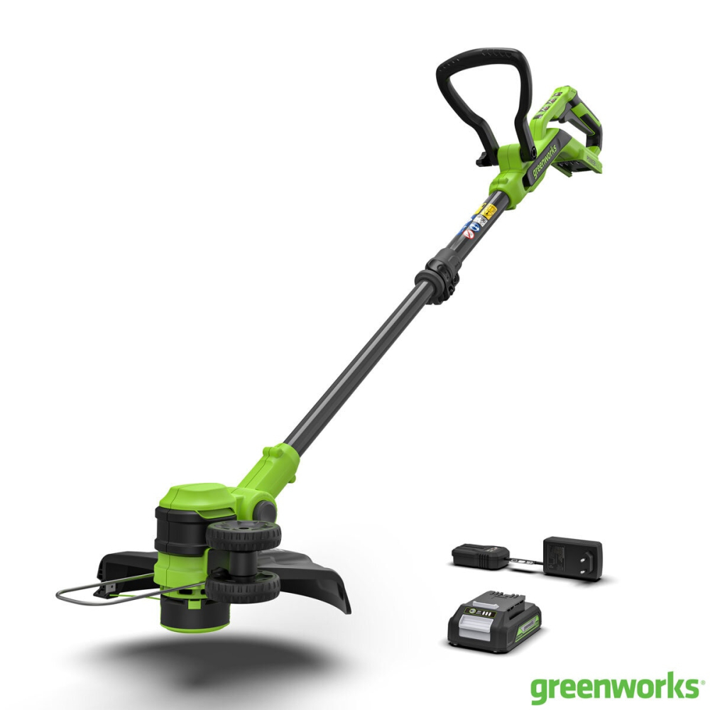 Greenworks 24V 30cm Cordless Brushless Line Trimmer + 24V (2Ah) Battery & Charger