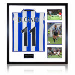 Paolo Di Canio Signed Framed Sheffield Wednesday 1998 Football Home Shirt including 3 Photos