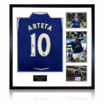 Mikel Arteta Signed Framed Everton Football Shirt including 3 Photos