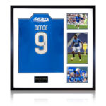 Jermain Defoe Signed Framed Rangers Football Shirt including 3 Photos