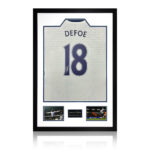 Jermain Defoe Signed Framed Tottenham Football Shirt including 2 Photos