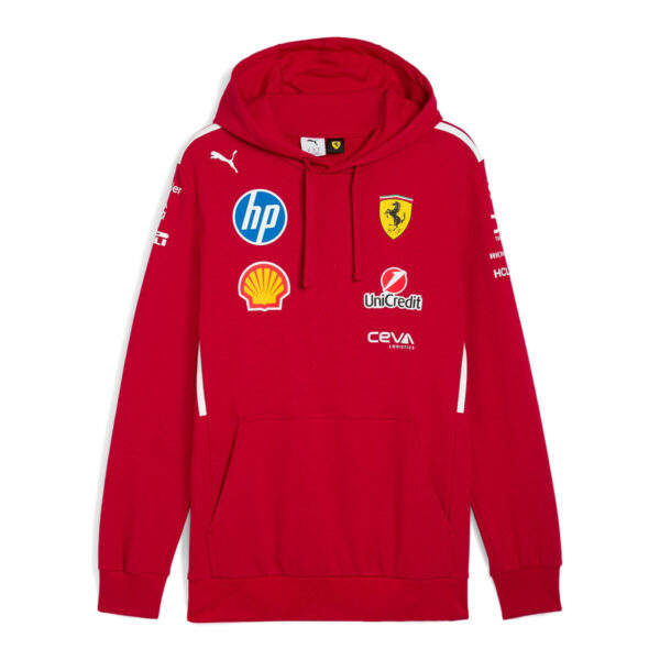 PUMA Scuderia Ferrari F1 2025 Team Hoodie in Red, 5 Sizes