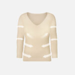 Evenlina Long Sleeve Shaping Compression T-shirt in Almond - Image 4