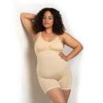 Evenlina Sculpting Shapewear Shorts in Almond - Image 2
