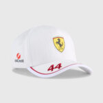 Scuderia Ferrari F1 Unisex Driver Lewis Hamilton Baseball Cap 2025 in White - Image 5