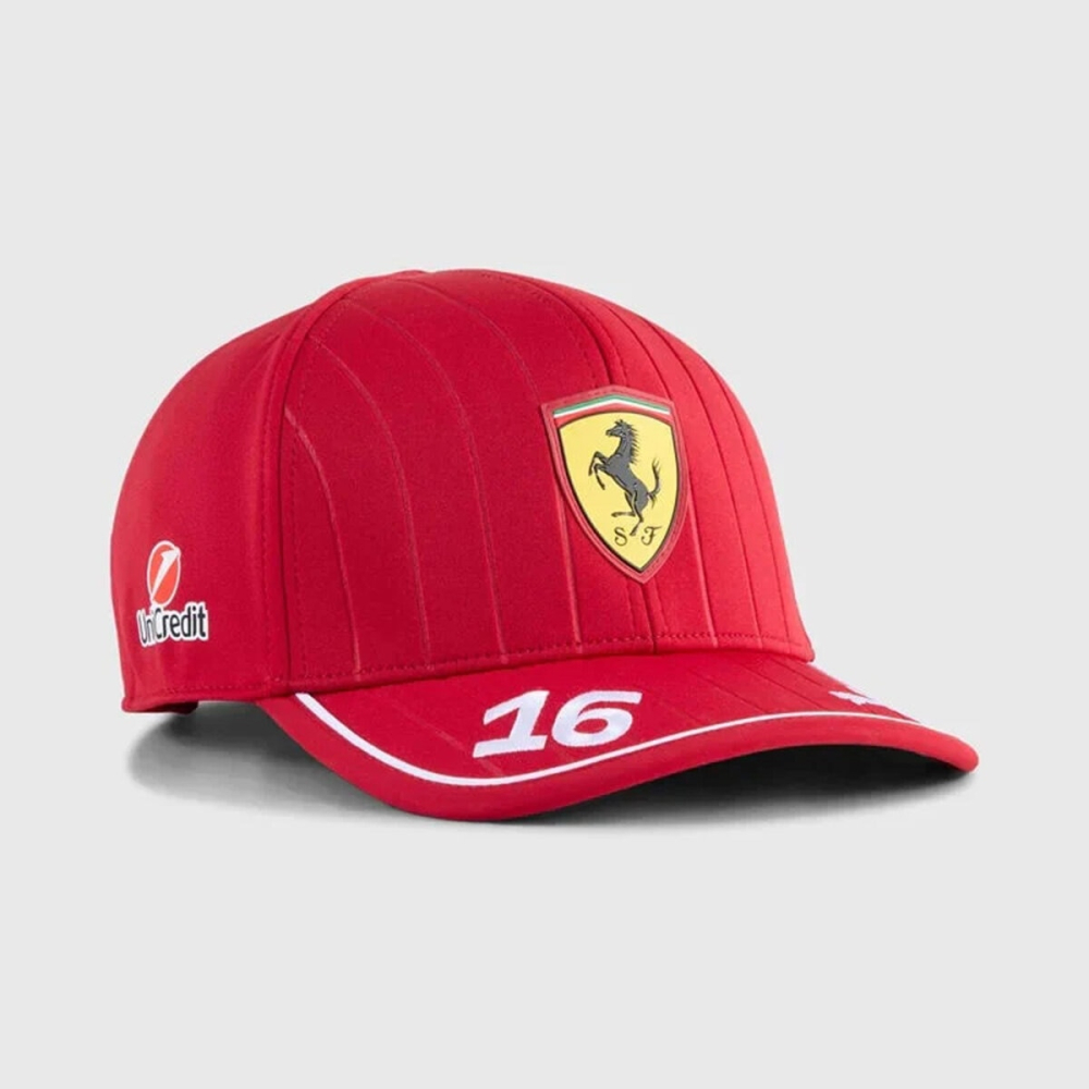 Scuderia Ferrari F1 Kids Driver Charles Lerclerc Cap 2025, in Red
