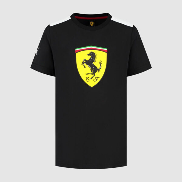 Scuderia Ferrari F1 Large Shield T-Shirt in Black, 5 Sizes