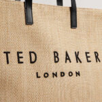 Ted Baker Pallmer Large Raffia Tote Bag in Black - Image 5