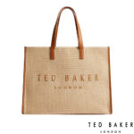 Ted Baker Pallmer Large Raffia Tote Bag in Black - Image 10