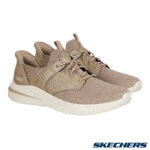 Skechers Men's Swift Fit Delson Trainer in Taupe