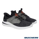 Skechers Men's Swift Fit Delson Trainer in Taupe - Image 11