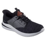 Skechers Men's Swift Fit Delson Trainer in Taupe - Image 13