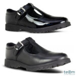 TeⓇm Emily Buckle T-Bar Girl's School Shoes