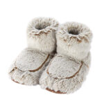 Warmies Fully Heatable Wellness Slipper Boot in Cream - Image 2