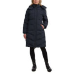 Pajar Ladies Long Down Coat in Navy - Image 19