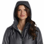 Weatherproof Ladies Long Slicker Jacket in Olive - Image 6