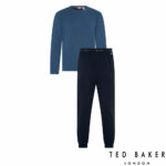 Ted Baker Mens Long Sleeve Lounge Set in Olive & Black - Image 11