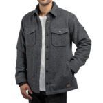 Jachs Men's Wool Blend Shacket in Navy - Image 12