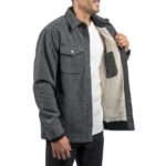 Jachs Men's Wool Blend Shacket in Navy - Image 13