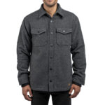 Jachs Men's Wool Blend Shacket in Navy - Image 14