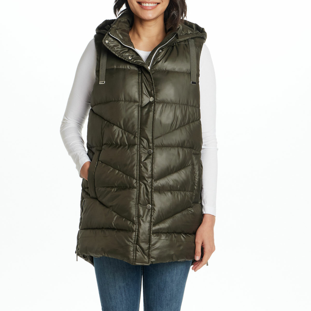 Weatherproof Women's Long Vest in Green