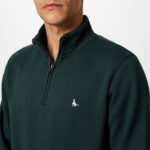 Jack Wills Men's Barchester 1/4 Zip Sweatshirt in Slate Grey - Image 4