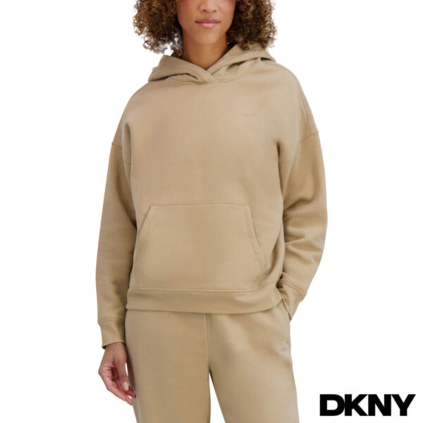 DKNY Sport Women's Fleece Hoodie in Beige