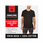 Kirkland Signature Men's Cotton Crewneck T-Shirt, 6 Pack in White - Image 3