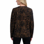 DKNY Ladies Leopard Print Cardigan in Stone - Image 5