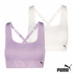 Puma Square Neck Sports Bra 2 Pack - Image 2
