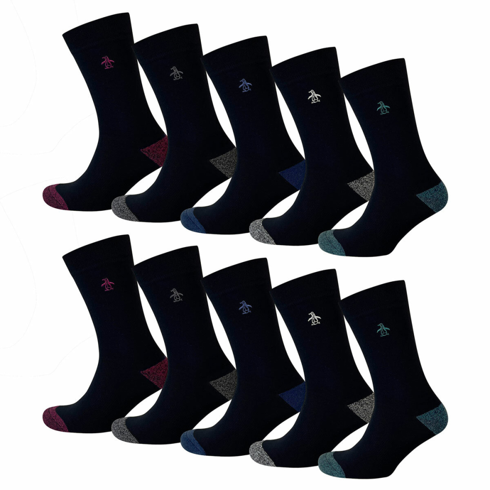 Penguin Men's Premium Organic Cotton Socks, 10 Pack