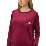 Jane & Bleecker Women's Silky Plush Pyjama Set in Teal Animal - Image 3