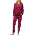 Jane & Bleecker Women's Silky Plush Pyjama Set in Teal Animal - Image 11
