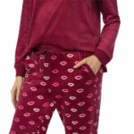 Jane & Bleecker Women's Silky Plush Pyjama Set in Teal Animal - Image 23