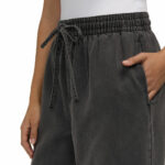 Teddi Rose Wide Leg Denim Pull on Pant in Blue - Image 3