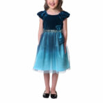 Jona Michelle Kids Dress in Navy - Image 2