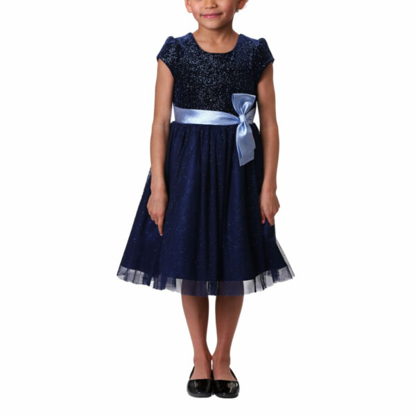 Jona Michelle Kids Dress in Navy