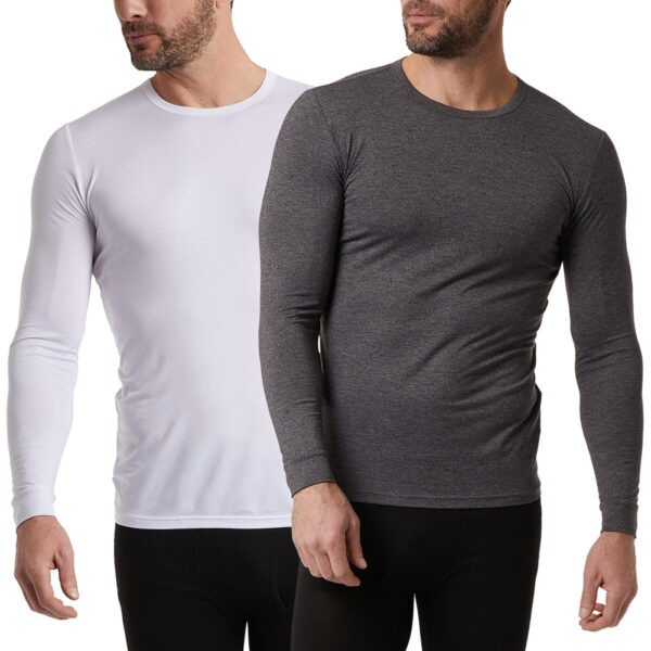 32 Degrees Men's Long Sleeve Heat T-Shirt, 2 Pack