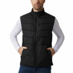 32 Degrees Mens Mixed Media Vest in Navy - Image 11