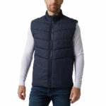 32 Degrees Mens Mixed Media Vest in Navy