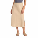 Matty M Women's Linen Skirt in Green - Image 2