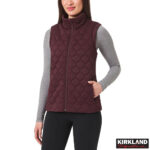 Kirkland Signature Women's Quilted Vest in Maroon