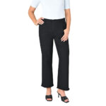 Briggs Ladies Twill Wide Leg Pant in Black - Image 2