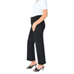 Briggs Ladies Twill Wide Leg Pant in Black - Image 3