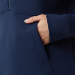32 Degrees Women's Sueded Tech 1/2 Zip Sweatshirt in Blue - Image 10