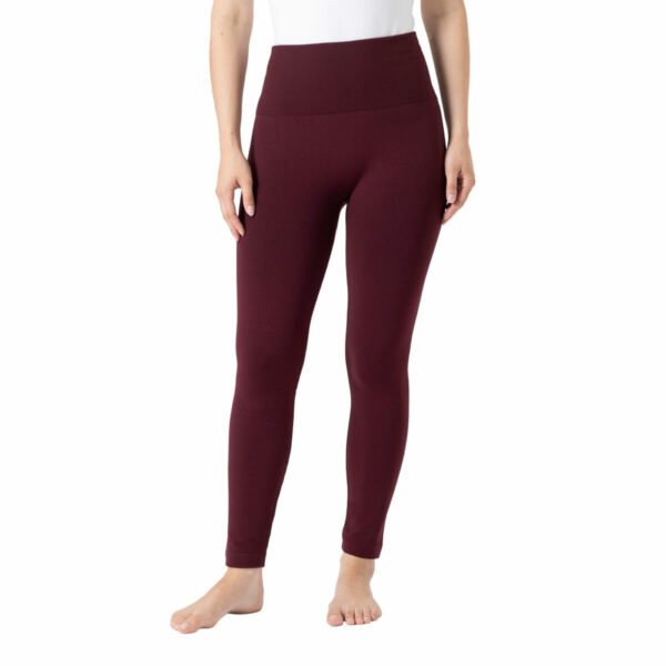 Ellen Reyes Fleece Lined Leggings 2 Pack in Burgundy