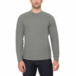 BC Clothing Men's Waffle Crew Sweater in Green