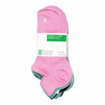 United Colors of Benetton Ladies Trainer Sock 8 Pack in Pink - Image 7