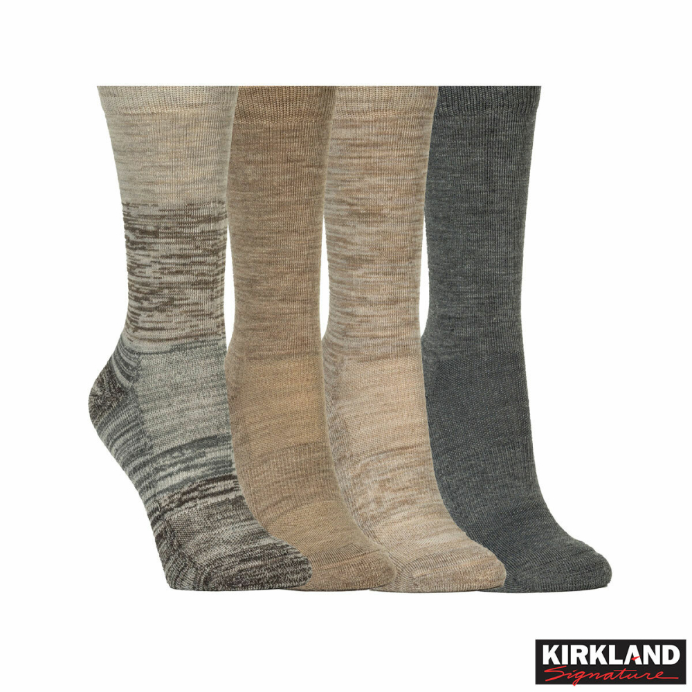 Kirkland Signature Ladies Merino Wool Blend Sock, 4 Pack in Neutral