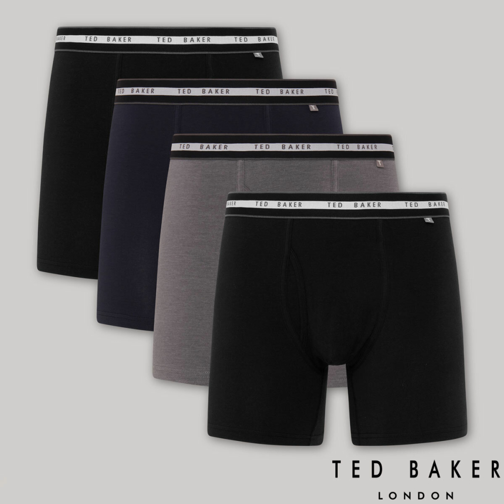 Ted Baker Men's Boxers, 4 Pack in Navy